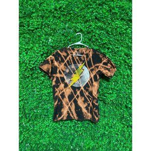 Vintage Acid Wash The Flash Faded Logo T-shirt, Adult Mens Medium, Reworked